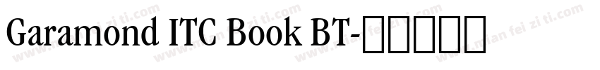 Garamond ITC Book BT字体转换